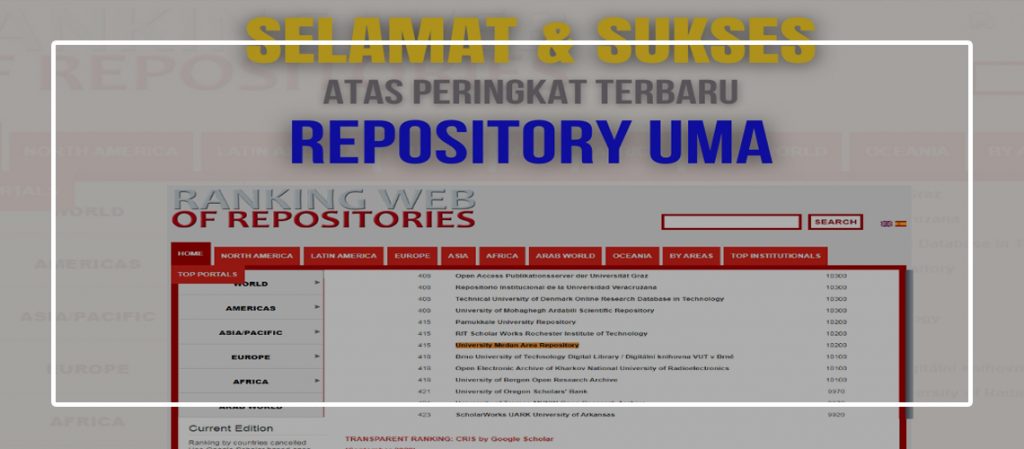 UMA Miliki Repository Terbaik Tingkat PTS Se-Sumatera Versi Webometrics - Perpustakaan Terbaik Sumut